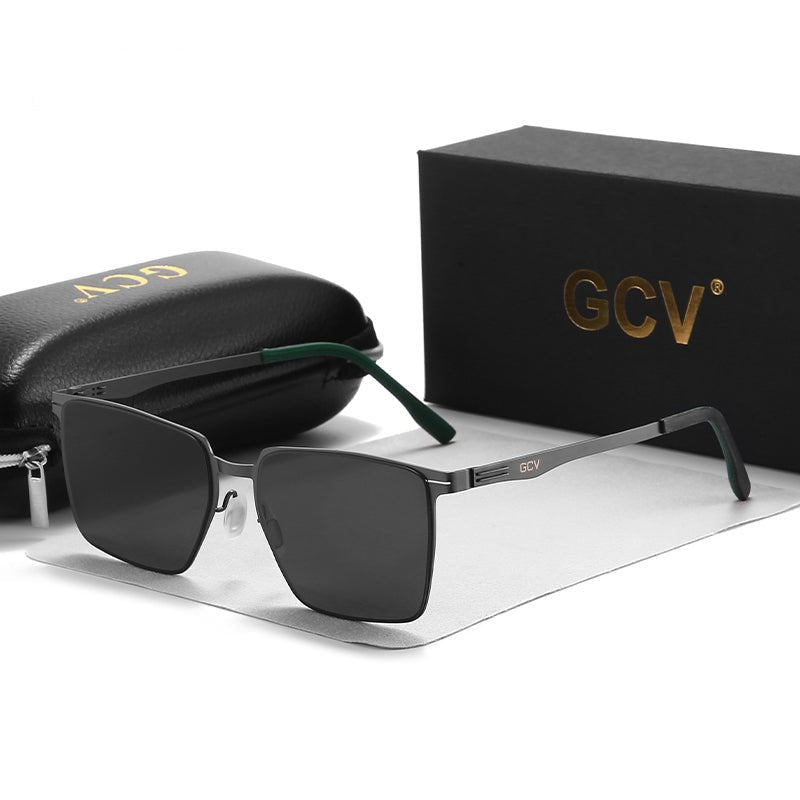 Men's Polarized Sunglasses - Aluminum Magnesium Frame UV400 Driving Shades - HalleBeauty